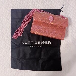 KURT GEIGER Pink Sequin Crossbody Purse